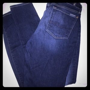 7FAM frayed gwenevere skinny jeans